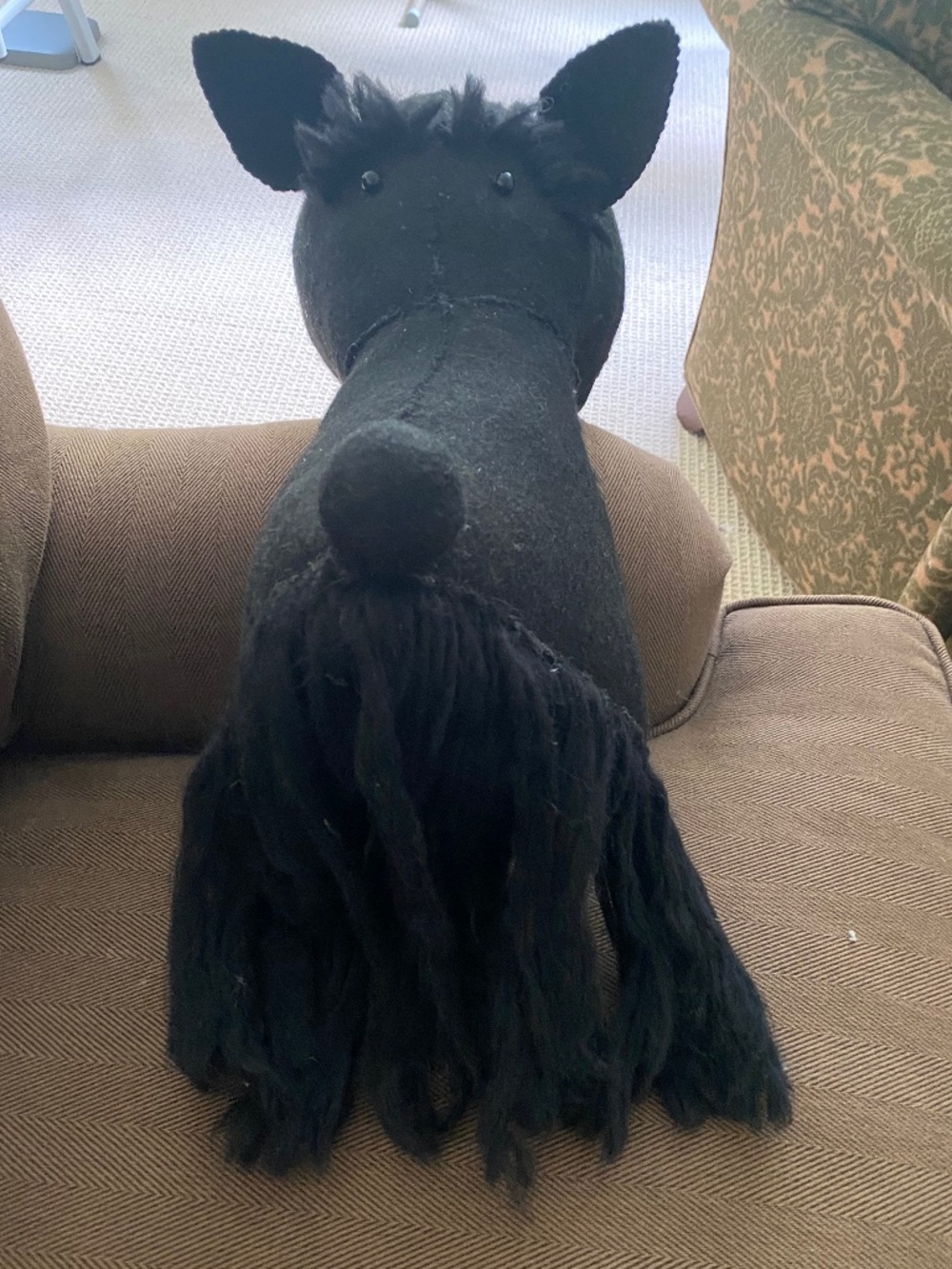 Stuffed Scottie Head Wall Hanging